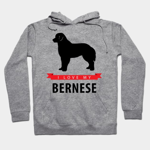 I Love My Bernese Mountain Dog Hoodie by millersye